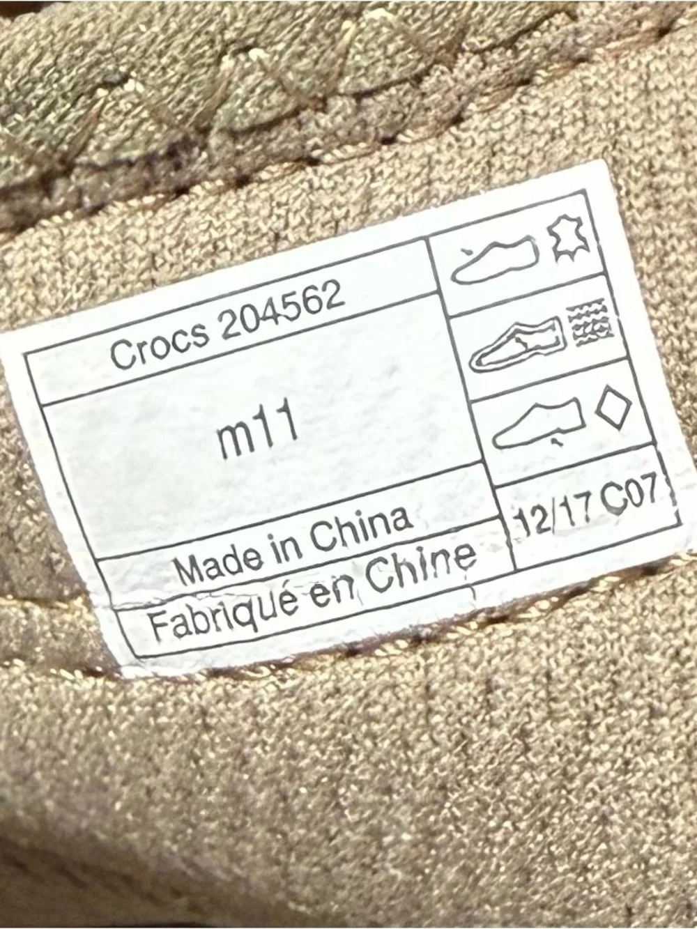 CROCS Slip-On Shoes in Light Tan